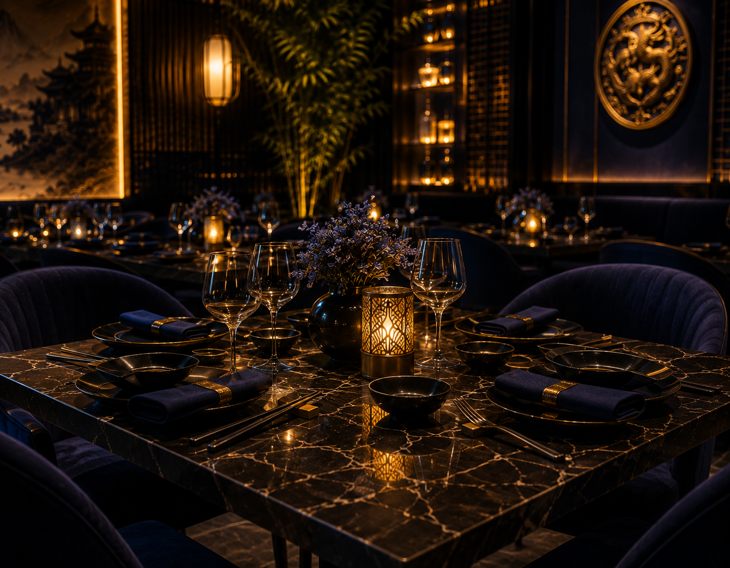 Penataan meja makan elegan untuk acara bersama